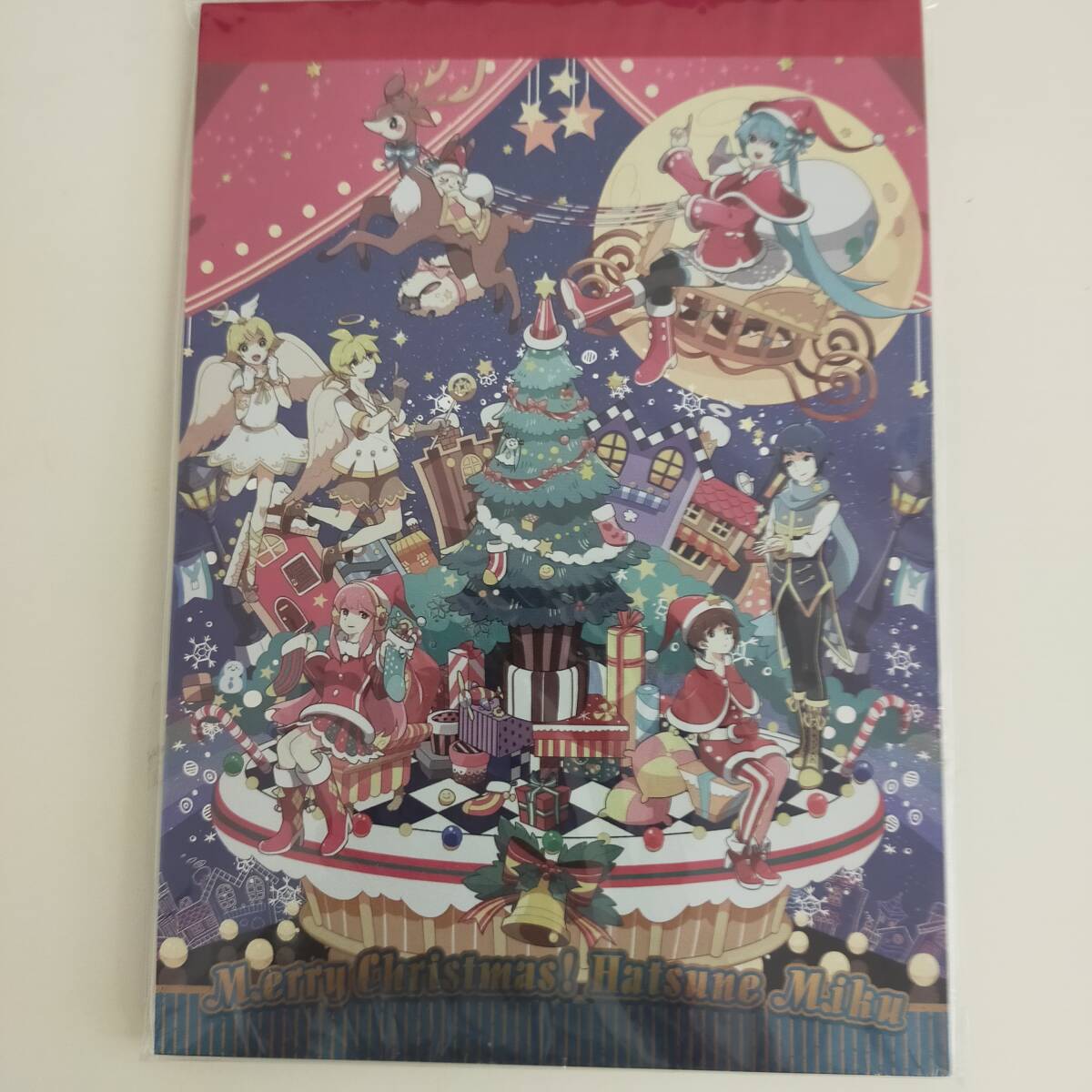 70119352　メリークリスマス！初音ミク　メモ帳　50枚綴り　Merry Christmas！ Hatsune Miku　サイズ：約15×10.5㎝　ST-2_画像2
