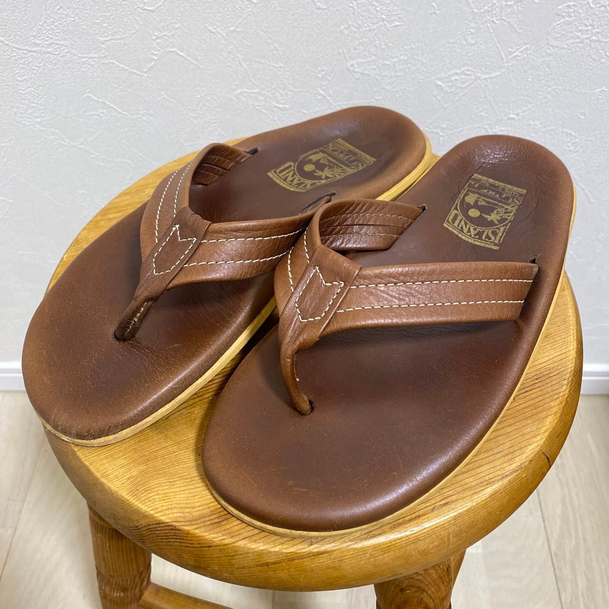 ISLAND SLIPPER アイランドスリッパ US7 25 ブラウン ビーチサンダル