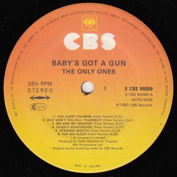 英 ニューウエイブ オンリー・ワンズ LP Baby’s Got A Gun 1980年の画像4