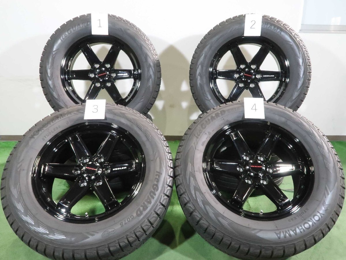 4本 weds キーラー 18インチ 8J +25 6H 139.7 スタッドレス ヨコハマ アイスガード G075 2022年 265/60R18 ランクル プラド ハイラックスの画像1