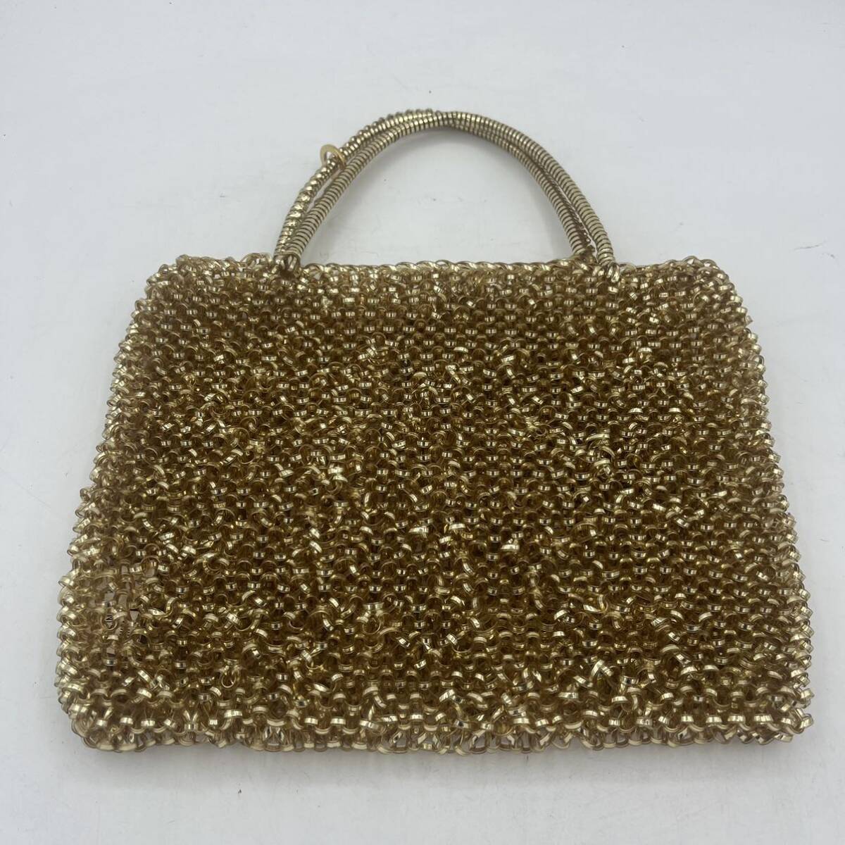 ANTEPRIMA Anteprima wire bag handbag Mini bag Gold ribbon motif 
