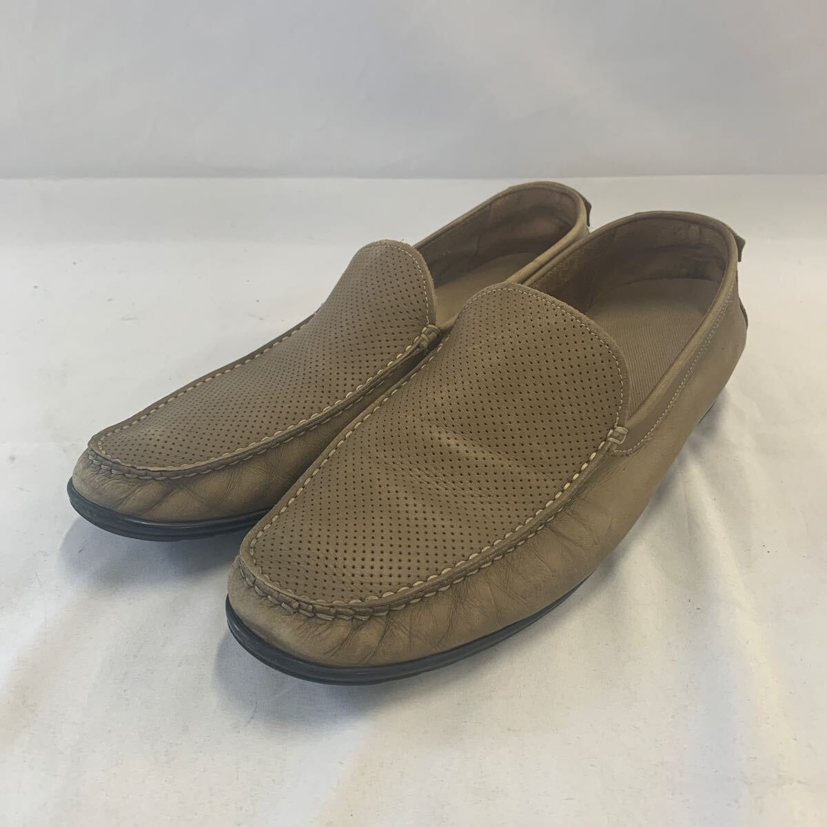 [ARMANI] Armani slip-on shoes Loafer beige Brown 