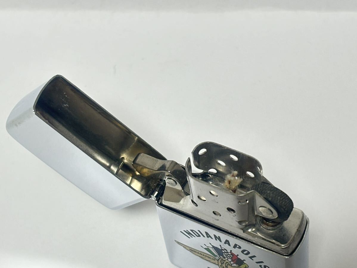 (5) ZIPPO ジッポ ジッポー オイルライター INDIANAPOLIS 500 MOTOR ケース付き シルバー系 喫煙グッズ_画像5