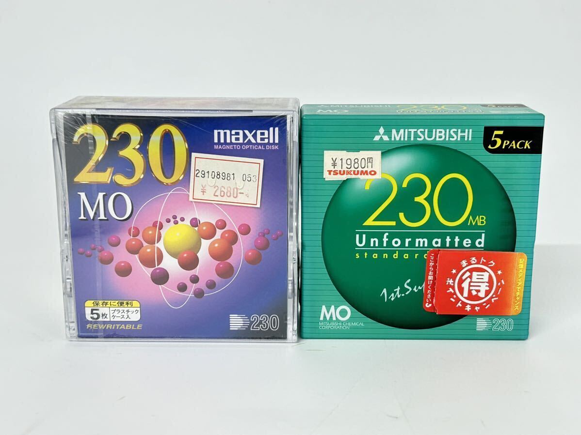 MOまとめセット maxell MITSUBISHI 230 MO 3.5型光磁気ディスク 230MB（アンフォーマット時） 5枚パック _画像1