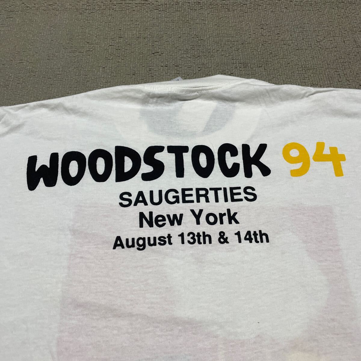 デッド タグ付き WOOD STOCK 94 ウッドストック94 Tシャツ ホワイト XL USA製 バンドT バンT ロックT 90s ビンテージ オールド_画像4