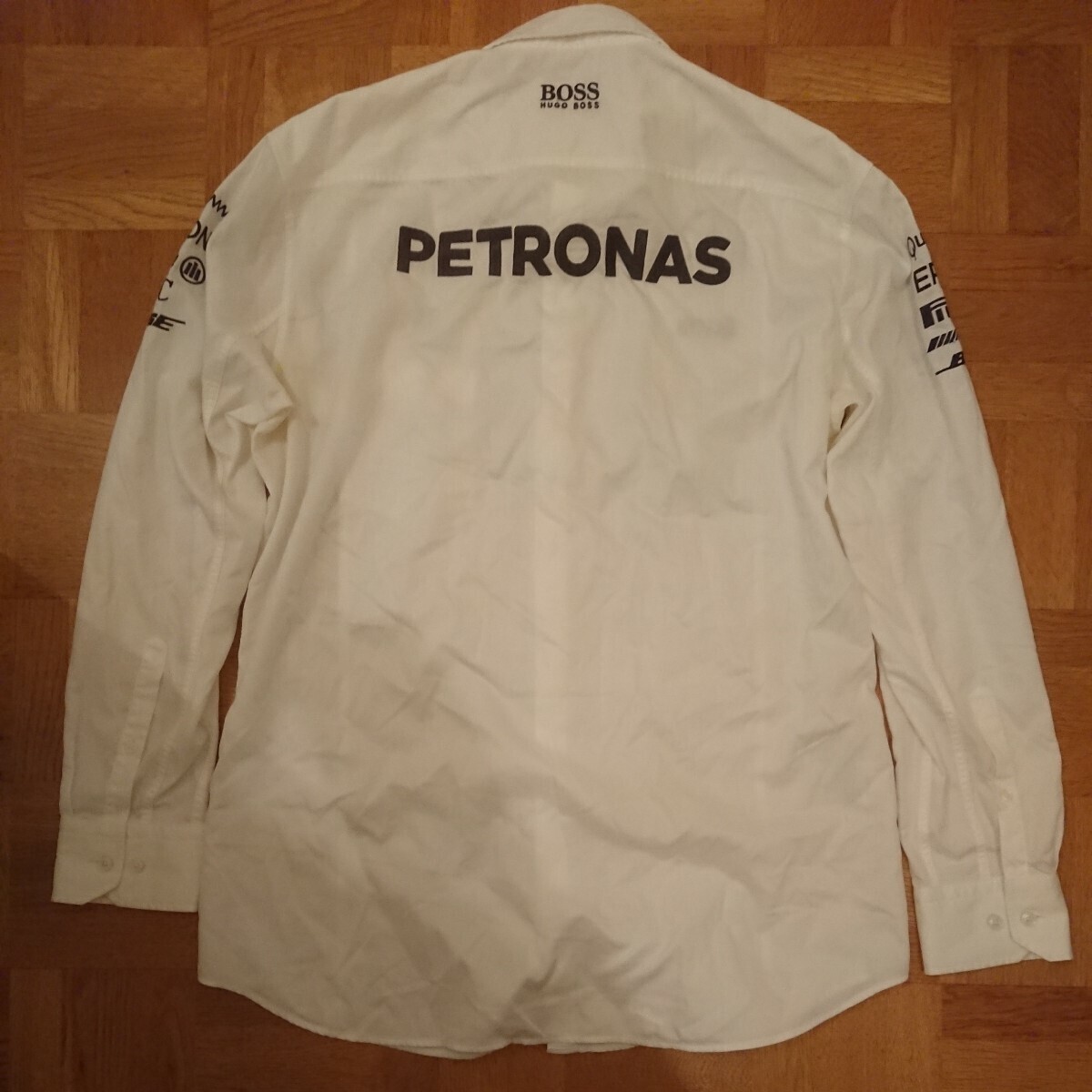 非売品 2016 メルセデス AMG ペトロナス F1チーム 支給品 チームスタッフ 長袖 ピットシャツ Lサイズ HUGO BOSS L.ハミルトン/N.ロズベルグの画像7