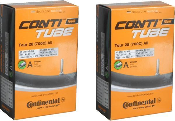 Continental コンチネンタル Tour28 All 700×32 47c チューブ 米式バルブ 32-622 47-622 2本セット 自転車_画像1