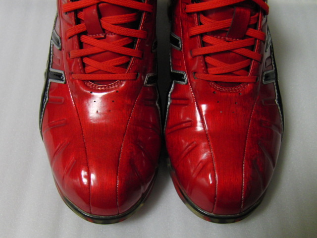 gion26 アシックス スパイク 赤黒 25.5cm 松山英樹プロモデル 一度履いただけの出品です の画像1