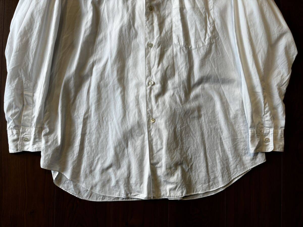 AD1999◎ COMME des GARCONS HOMME ホワイト 開襟 シャツ ☆ 80s 90s shirt オープンカラー 田中オム ジャケット ビンテージ アーカイブの画像8