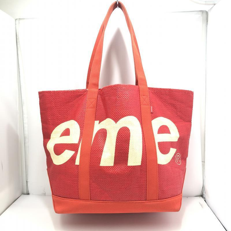 【中古】SUPREME 20SS Raffia Tote Bag RED △状態考慮 シュプリーム[240024461336]_画像2