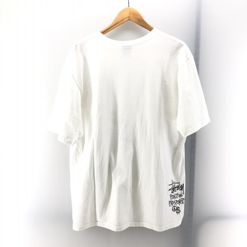 【中古】STUSSY PEACE PROSPERITY Tシャツ サイズL ホワイト ステューシー[240024463674]_画像2
