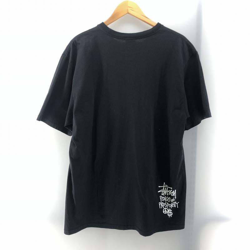 【中古】STUSSY PEACE PROSPERITY Tシャツ サイズL ブラック ステューシー[240024463675]_画像2
