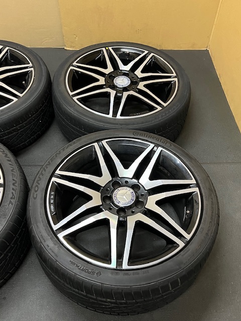 Mercedes-Benz W204 C-Class AMG 純正18×7.5J 112-5H+47 18×8.5J 112-5H+54 66.5Φ 中古アルミホイール 4本 ベンツ W204 等 CONTINENTAL _画像9