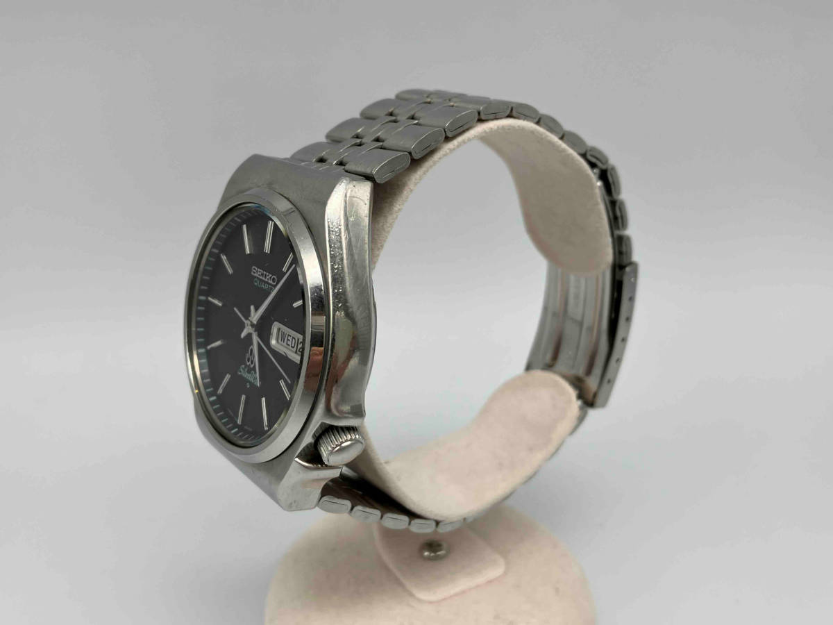SEIKO シルバーウェーブ 7546-802J 腕時計 デイデイト 黒文字盤 セイコー クォーツ 店舗受取可_画像2