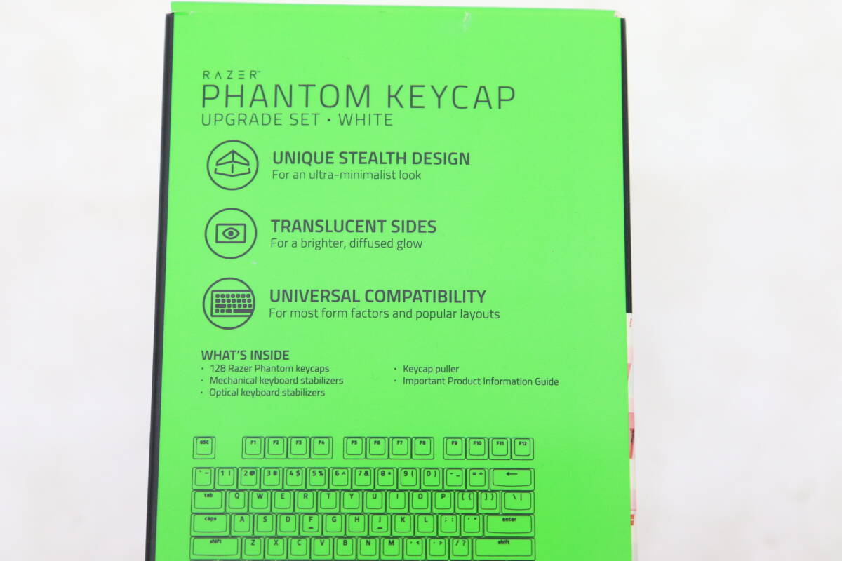 51MA☆Razer Phantom Keycap Upgrade Set White 白 US/UK RC21-01740200-R3M1 未開封 レーザー_画像7