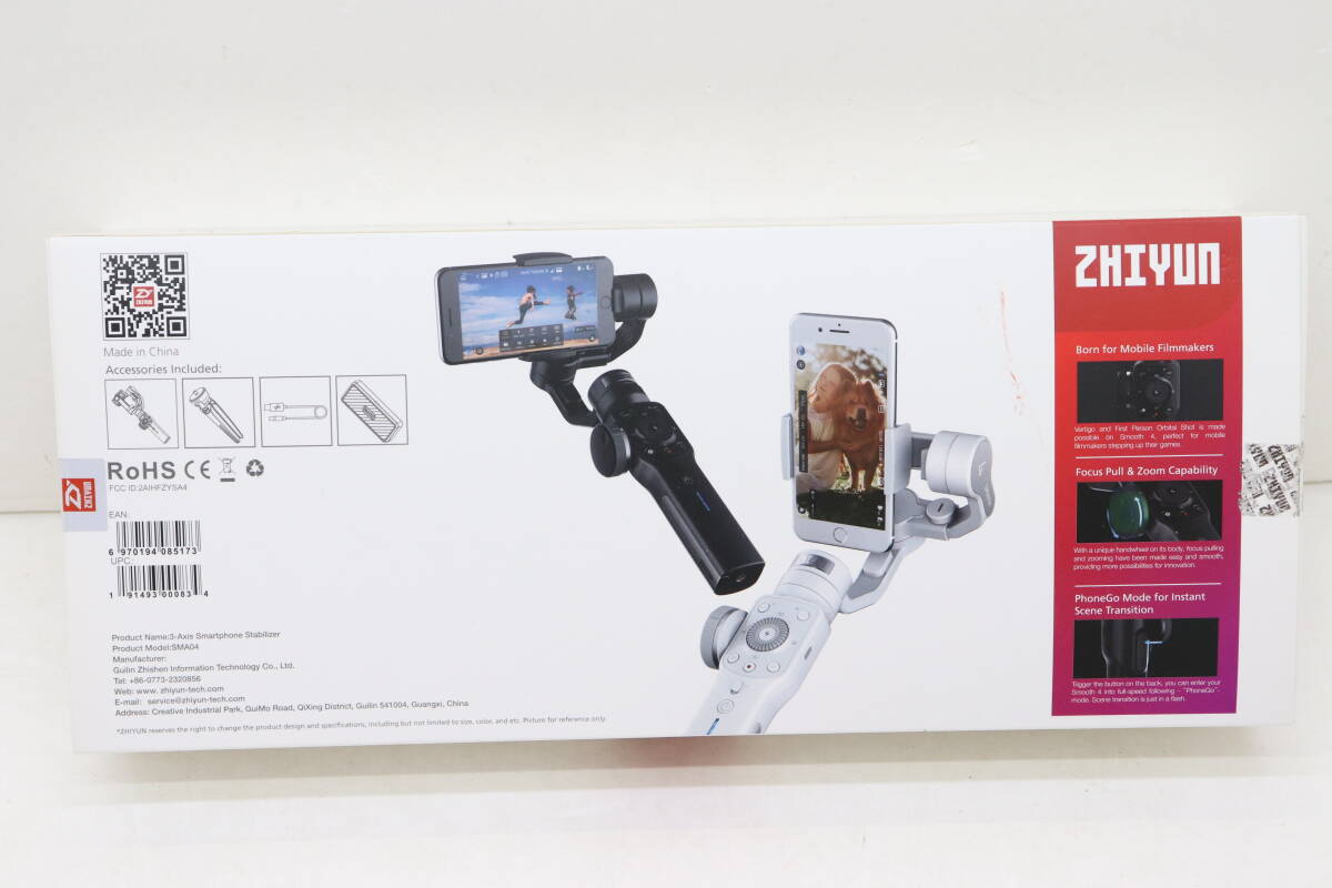 57MA☆ZHIYUN SMOOTH4 Zhiyun Smooth4 スマホジンバル スマートフォン 中古 現状品_画像2