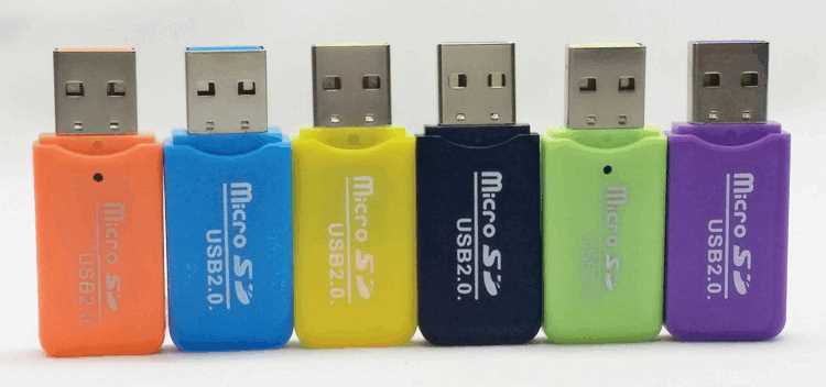 マイクロSDカードリーダー　USB2.0　色違い 【6個】_画像3