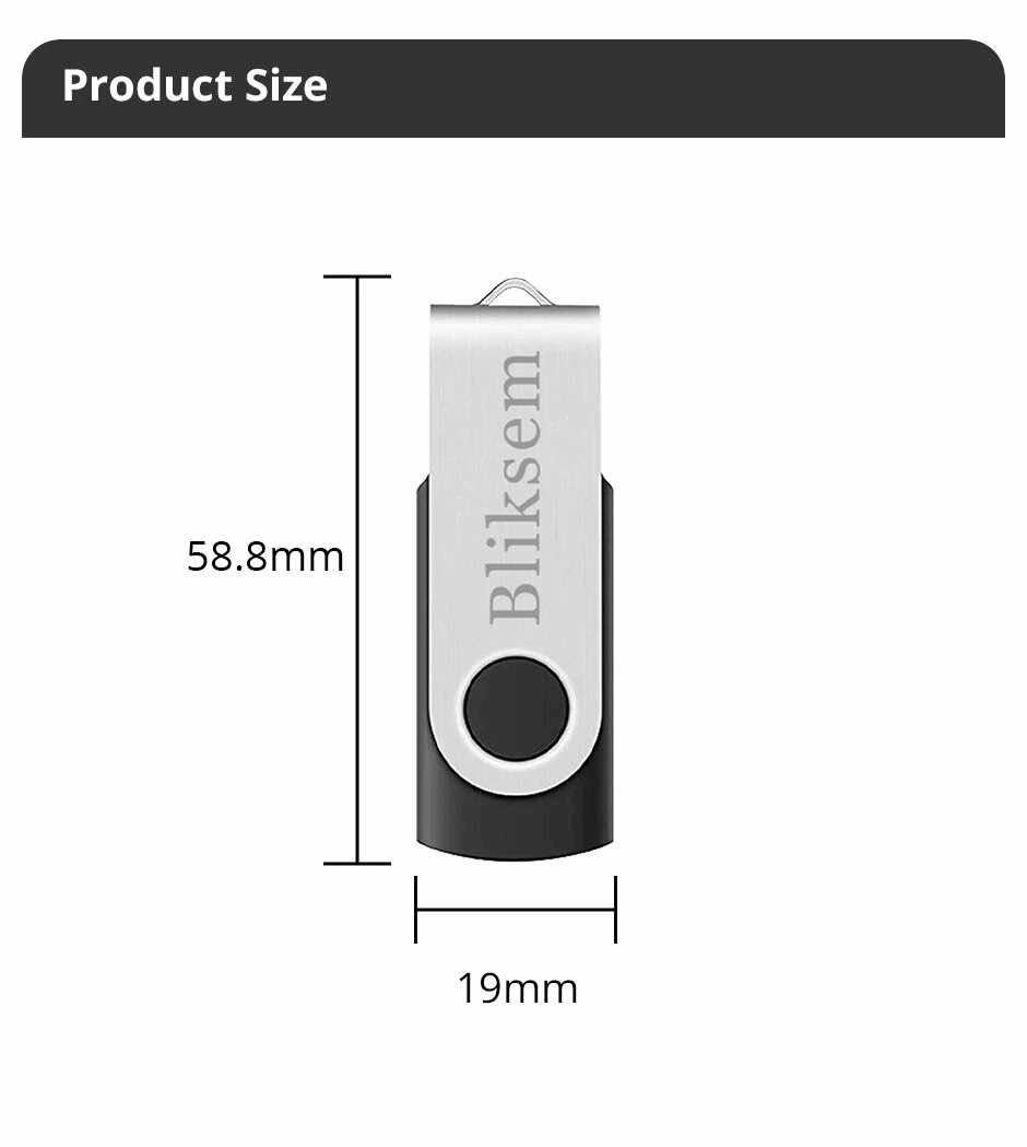 USB memory 64GB Bliksem silver 