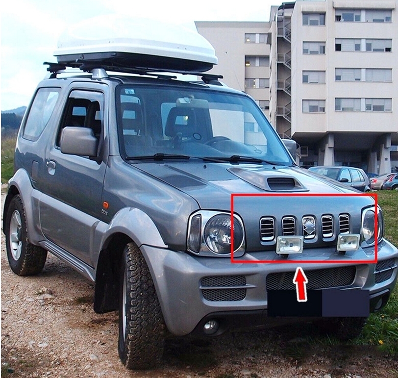 1998-2011 Suzuki Jimny Wide Sierra JB23 1 type ~3 type /JB33/JB43 2 type ~7 type 5PCS передняя решетка покрытие хром эмблема основа иметь 