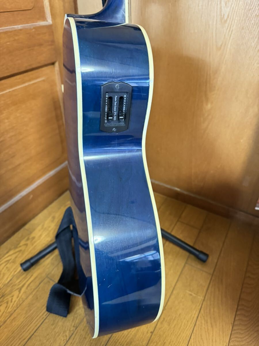 【1円スタート】Sepia Crue EAW-180-BLS アコースティックギター エレアコ ブルー アコギ 弦楽器 セピアークルー DM0514N_画像9
