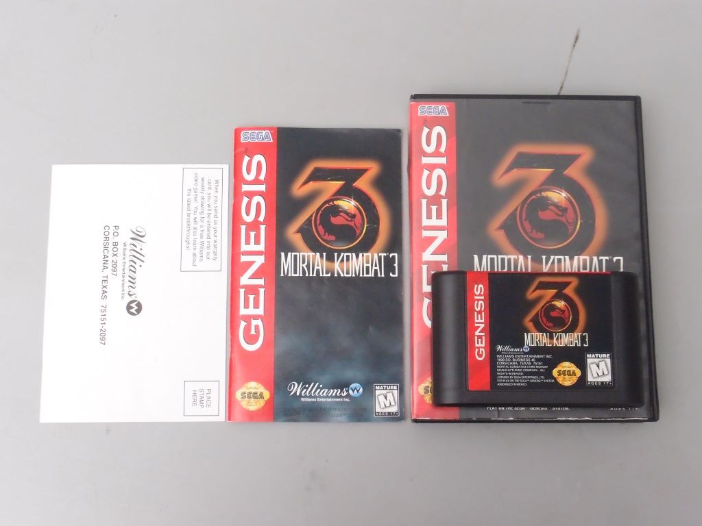 GENESIS overseas edition Mega Drive soft [MORTAL KOMBAT 3] case manual attaching . operation not yet verification 