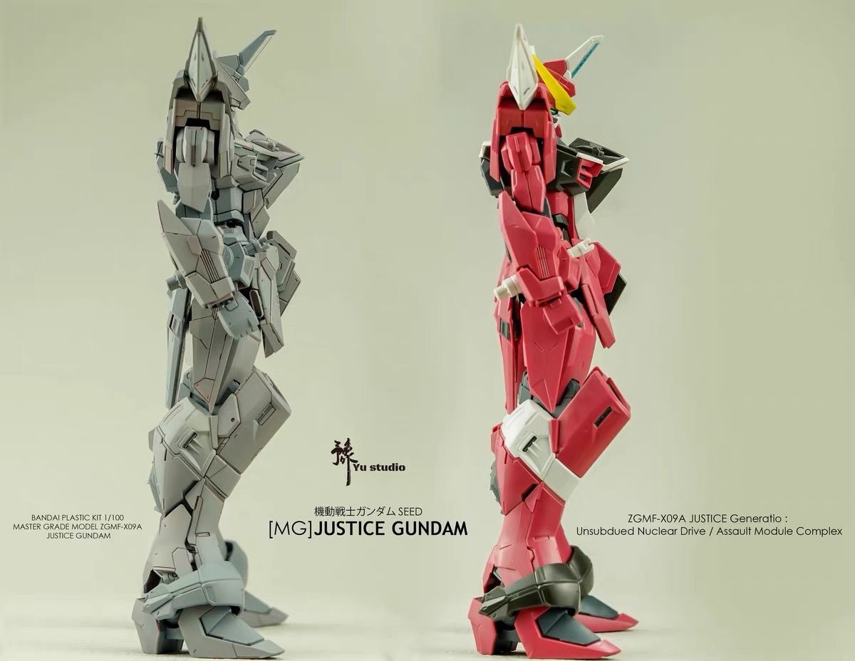 【Yu studio】1/100 MG ジャスティス 改造パーツ 特典付き ガレージキット レシンキット 未塗装 未組立 新品_画像3