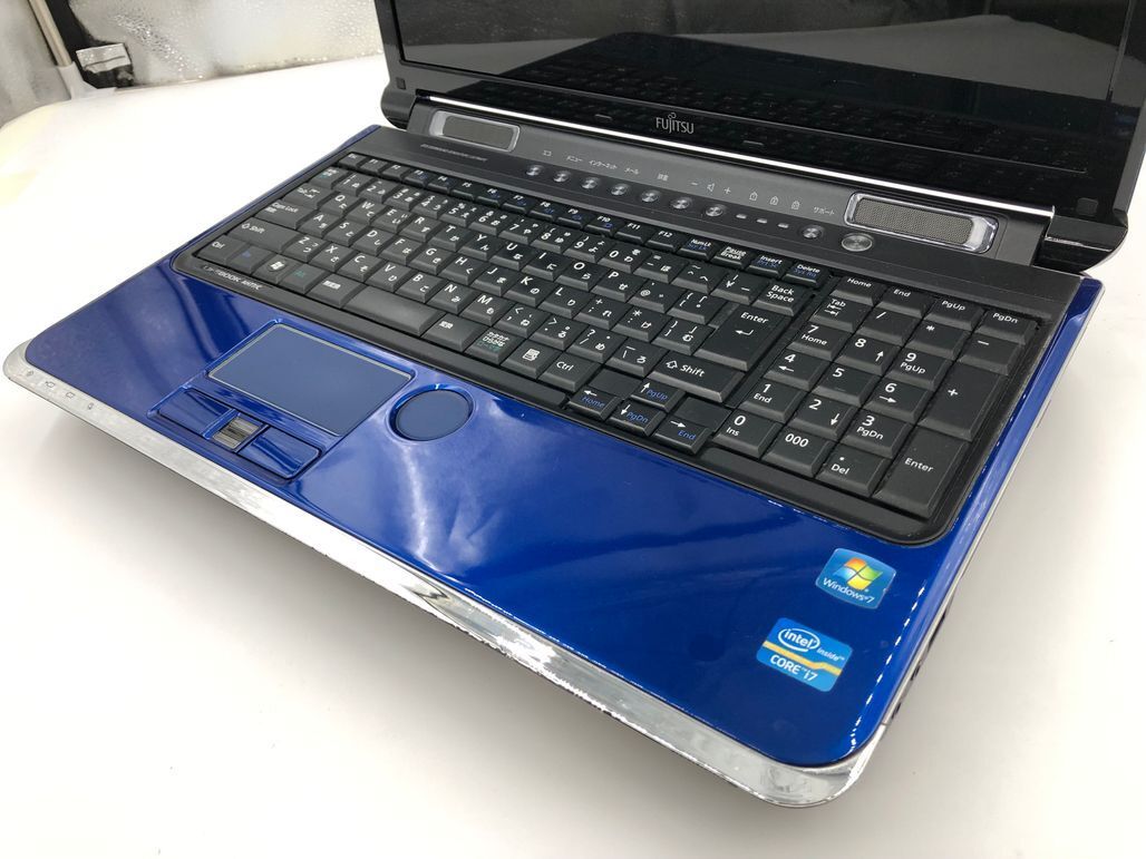 FUJITSU/ノート/HDD 750GB/第2世代Core i7/メモリ2GB/2GB/WEBカメラ有/OS無-240501000956495_キーボード接写１