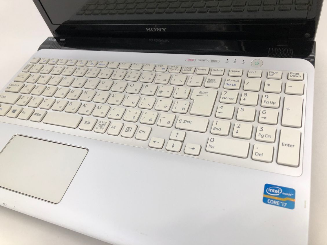 SONY/ノート/HDD 1000GB/第3世代Core i7/メモリ4GB/WEBカメラ有/OS無-240504000962735_キーボード接写１