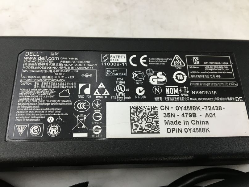 DELL/ノート/HDD 1000GB/第3世代Core i5/メモリ4GB/4GB/WEBカメラ有/OS無-240413000919990_付属品 1