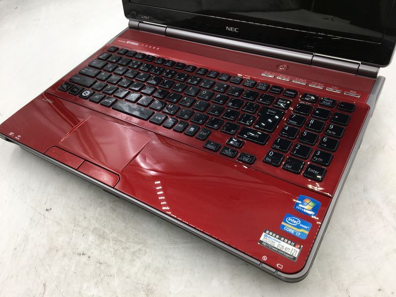 NEC/ノート/HDD 750GB/第2世代Core i7/メモリ4GB/4GB/WEBカメラ無/OS無-240501000957825_キーボード接写１