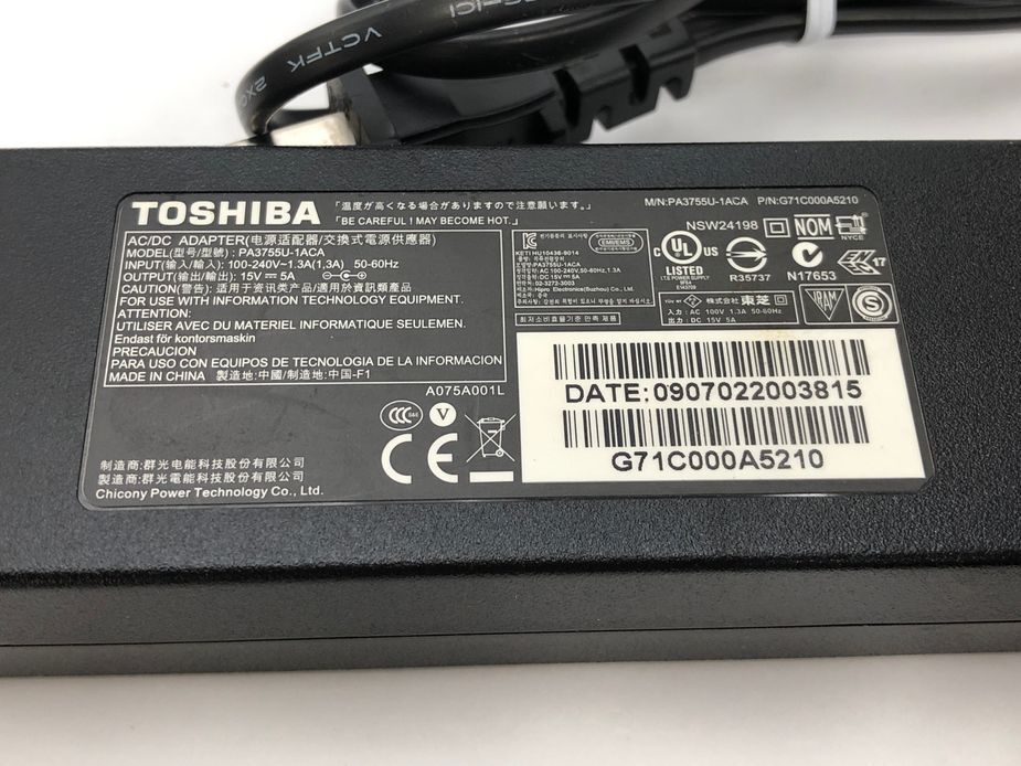 TOSHIBA/ノート/SSD 128GB/第2世代Core i5/メモリ4GB/WEBカメラ無/OS無-240504000962522_付属品 1
