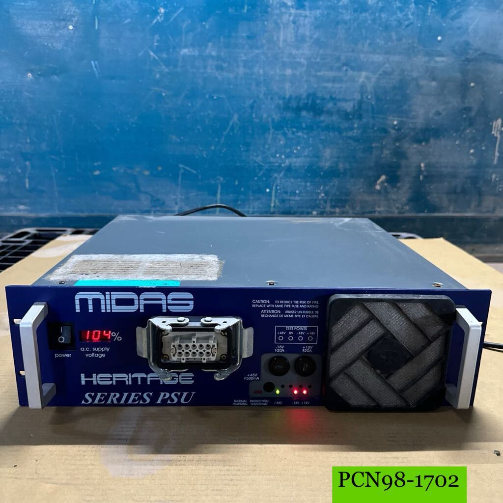 PCN98-1702 激安 MIDAS Heritage series PSU Power Supply H20A 1973 通電のみ確認済み 中古 現状品_画像1