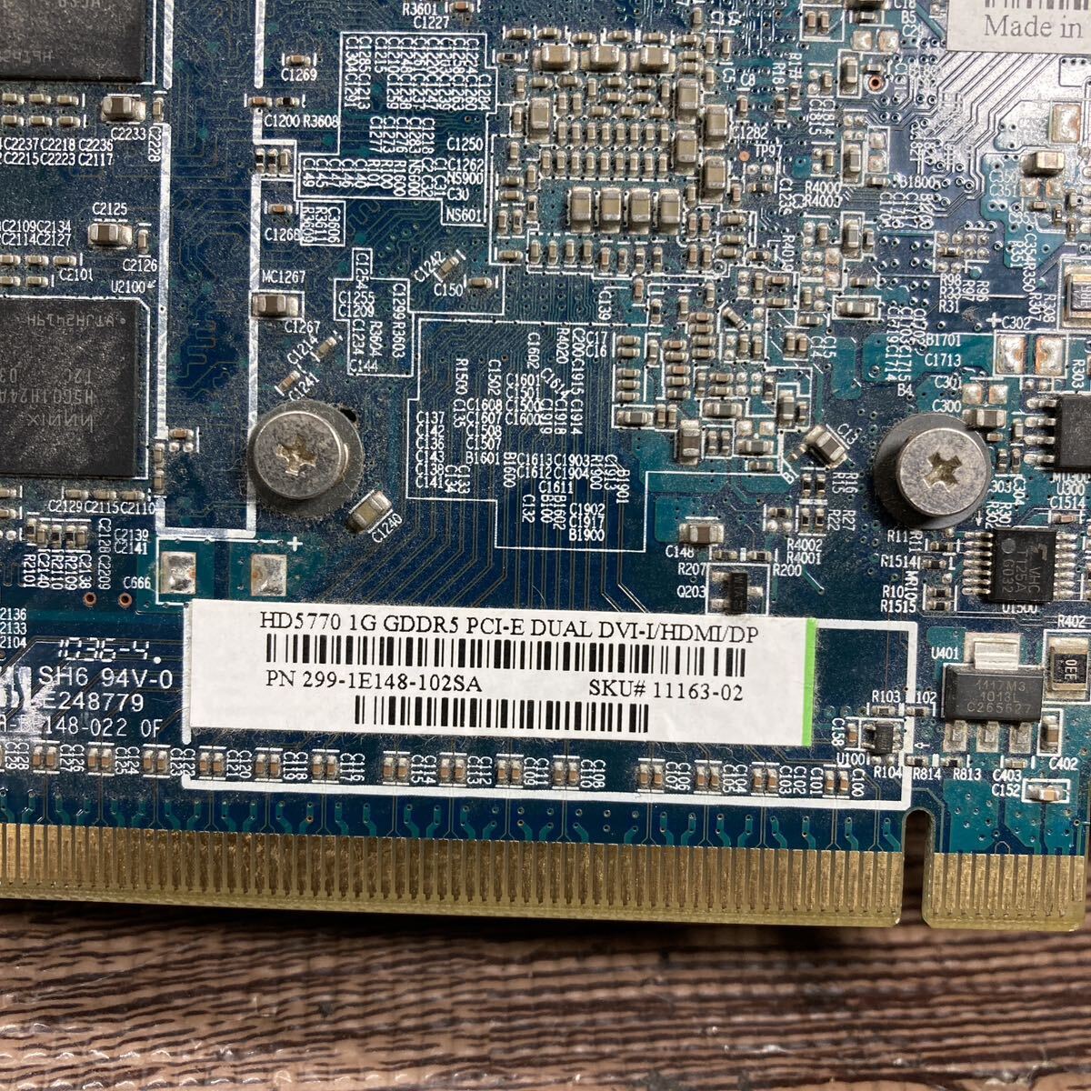 GK 激安 GB-344 グラフィックボード SAPPHIRE ATI RADEON HD5770 1G GDDR5 PCI-E 認識.画像出力のみ確認 中古品 同梱可能_画像7