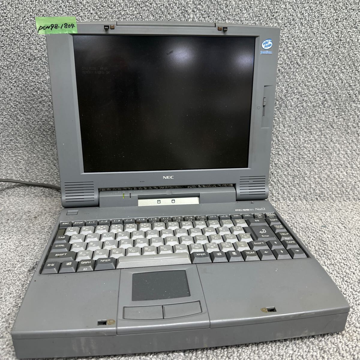 PCN98-1804 激安 PC98 ノートブック NEC 98note Lavie PC-9821Na12/S8 起動確認済み ジャンク 同梱可能_画像1