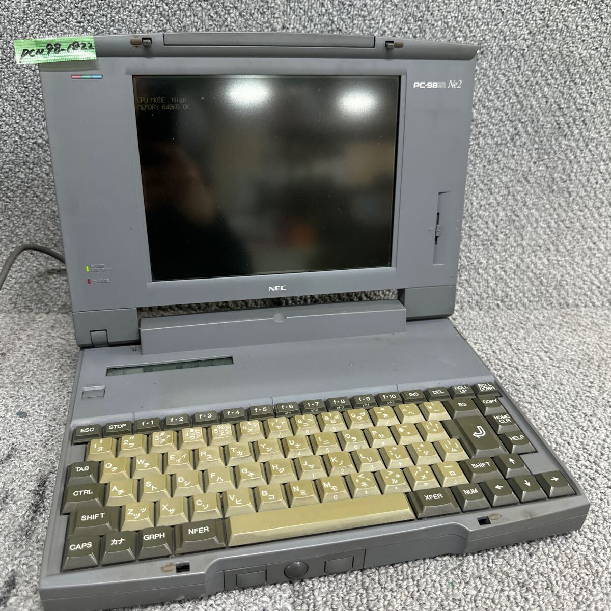 PCN98-1822 super-discount PC98 notebook NEC 98note PC-9821Ne2/340W start-up has confirmed Junk including in a package possibility 