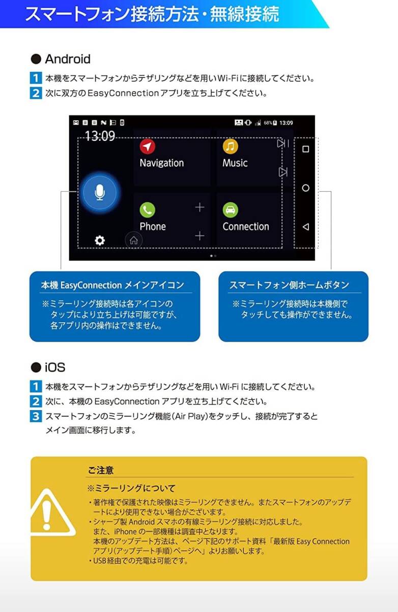 新品■AMEX 青木製作所 AMEX-SL01aM 7インチ スマホランチャー（ディスプレイオーディオ） 外付けマイク同梱_画像6