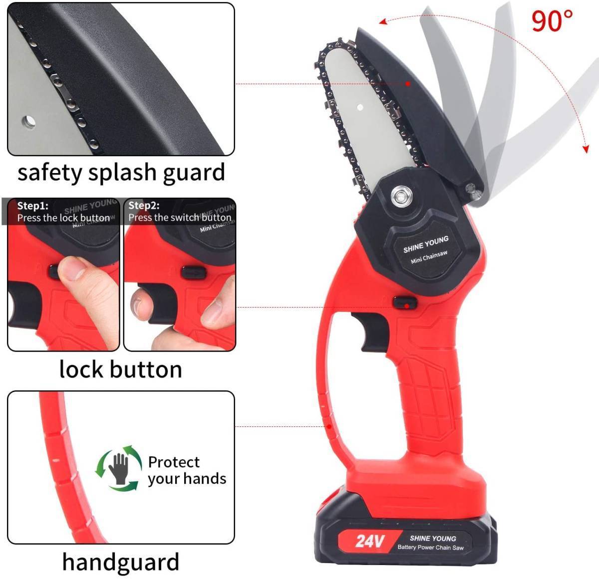  with translation rechargeable chain saw 24V light weight changer so- electric chain saw chain 2 piece battery 2 piece attaching light weight portable branch cut ... firewood making 