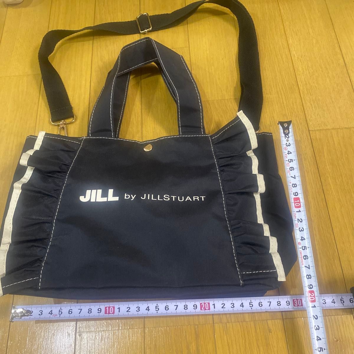 JILLSTUART リボン ポイント ビッグ ナイロン ショルダーバッグ ジルスチュアート リボンフリル ショルダーバッグ ナイロン軽量