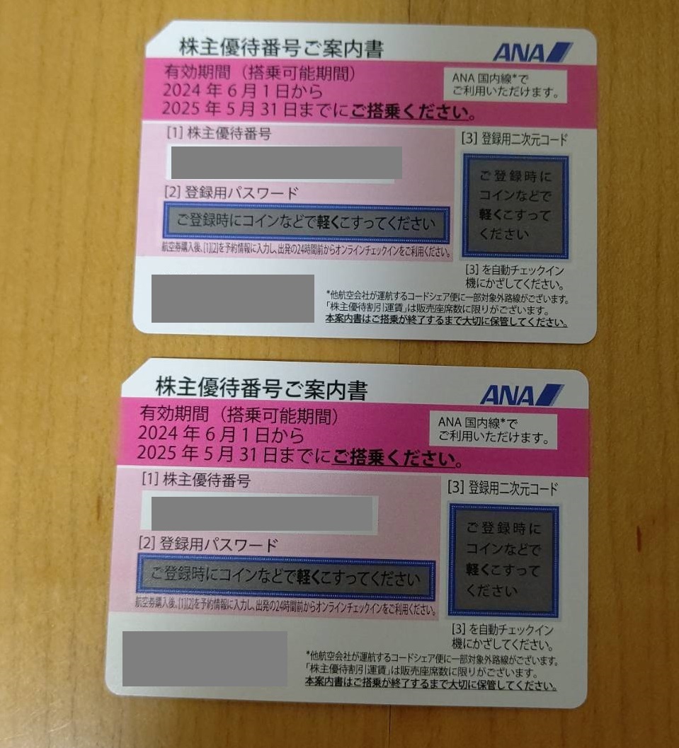 ANA全日空株主優待券2枚セット【送料無料】2025.5.31まで有効 _画像1