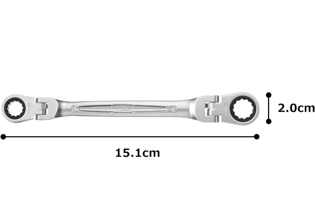 トネ(TONE) 両首振ラチェットめがねレンチ RMFW-0810　