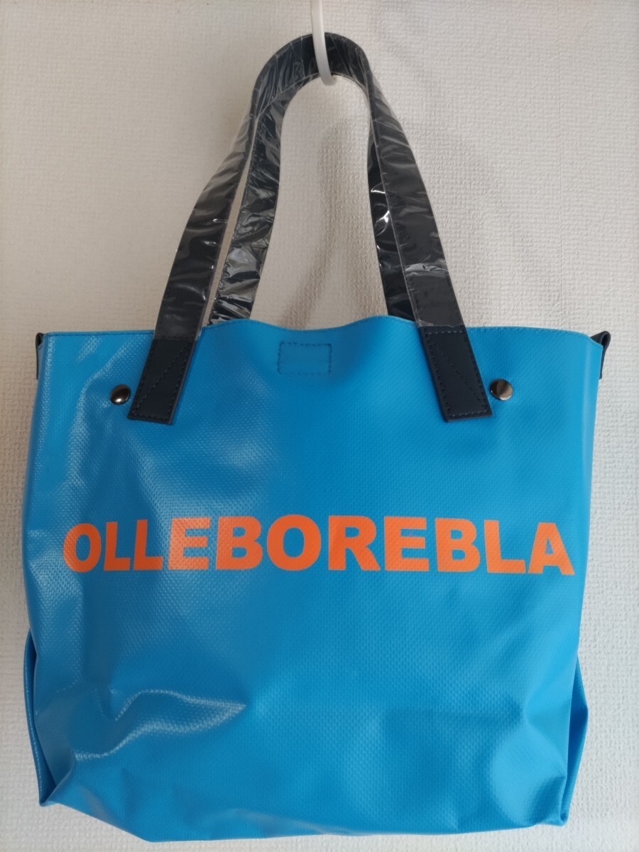 アルベロベロ トートバッグ 未使用自宅保管タグ付き 税込￥17600大きな刺繍ワッペン、オレンジ色のロゴが夏向きです。開閉はベルト通しの画像3