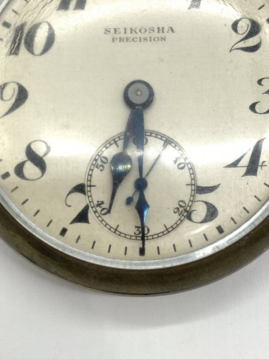 懐中時計 手巻き SEIKOSHA PRECISION 電気通信省 1952 アンティーク 直径約5cm 重さ約86.7g 稼動品_画像2