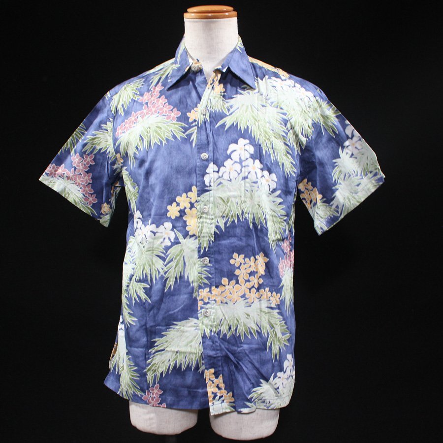 ハワイ製 TORI RICHARD トリリチャード コットンアロハシャツ Sの画像1