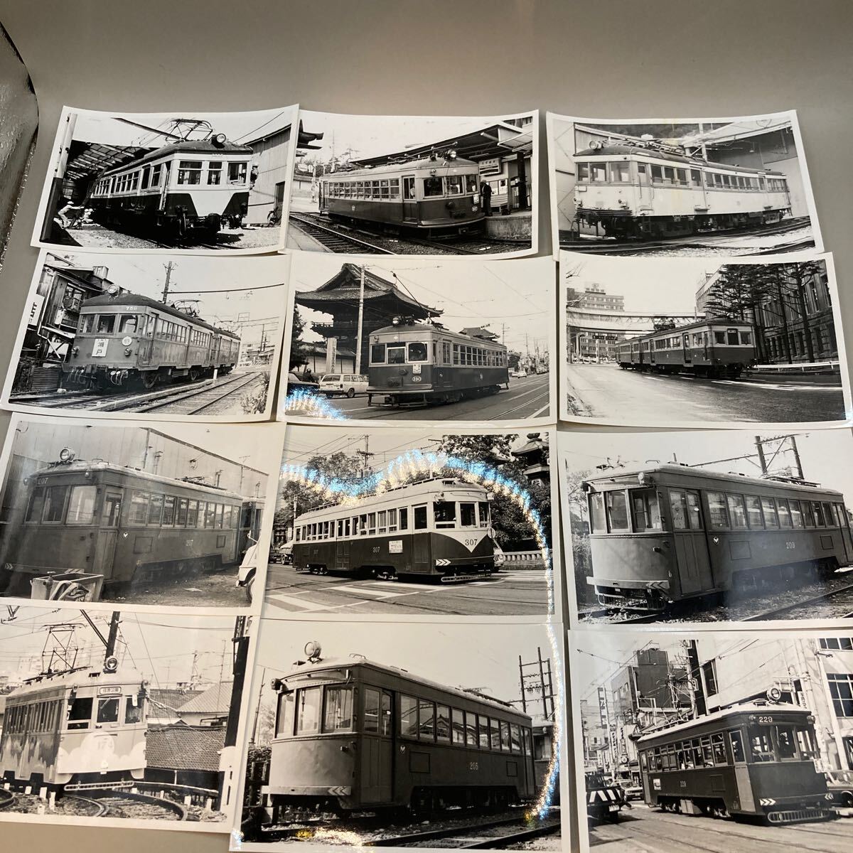  Showa Retro old railroad photograph 102 sheets tram train city electro- monochrome photograph white black photograph life photograph Showa era scenery 