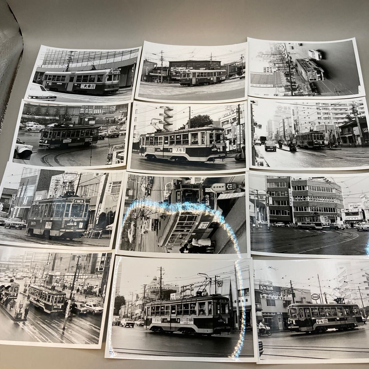  Showa Retro old railroad photograph 102 sheets tram train city electro- monochrome photograph white black photograph life photograph Showa era scenery 