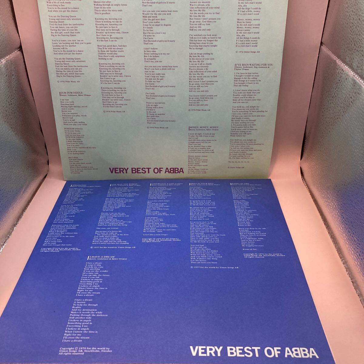  excellent goods LP record / Berry * the best *ob*abaABBA / obi attaching / 2 sheets set / DSP-3015~16