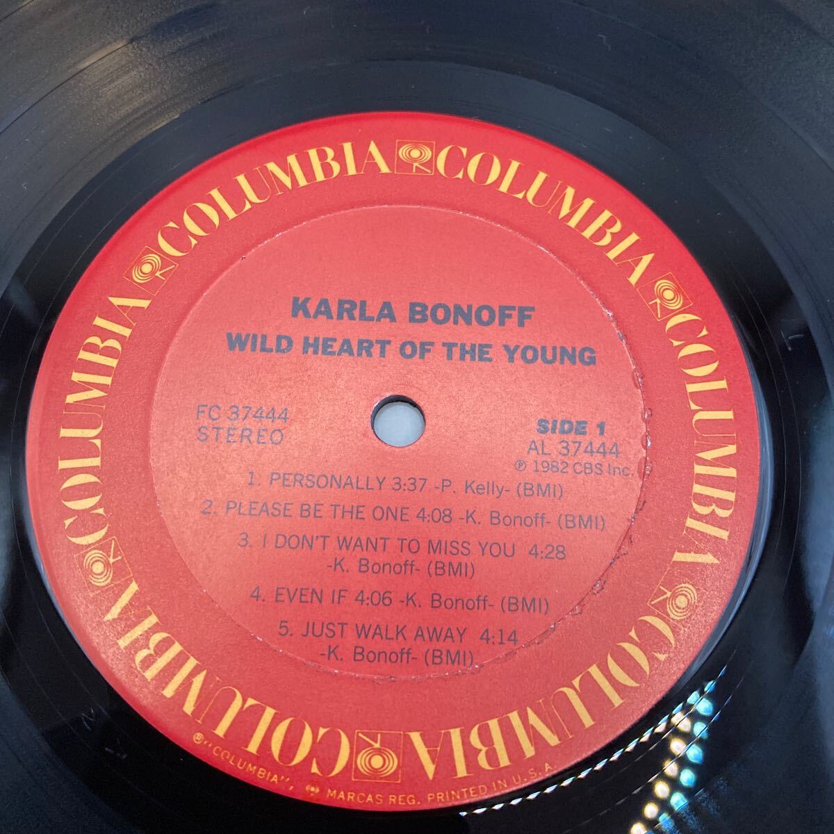 US 美盤 LP レコード KARLA BONOFF カーラ ボノフ WILD HEART OF THE YOUNG_画像4