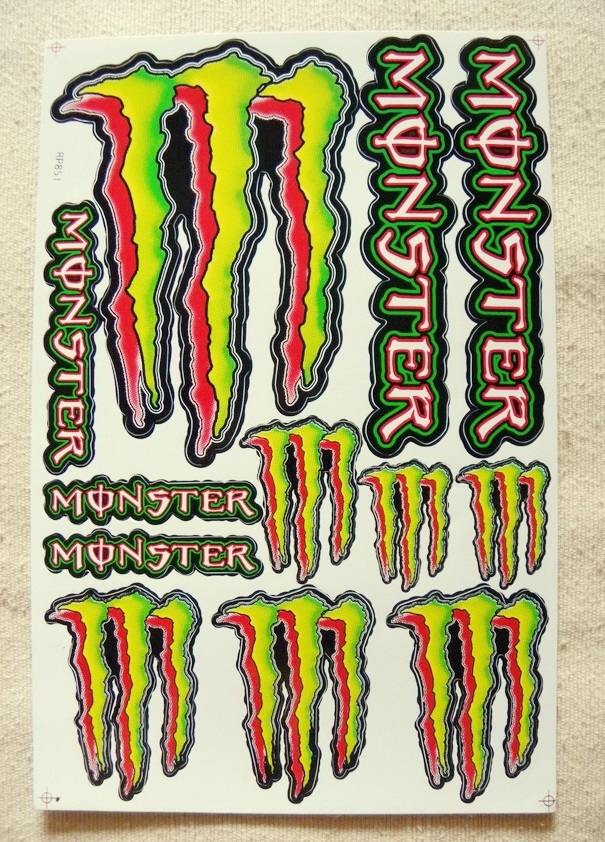 【ステッカー/シール】*1シート12枚付*19 rd-gr monster energy モンスターエナジー motorsport モータースポーツ_画像1