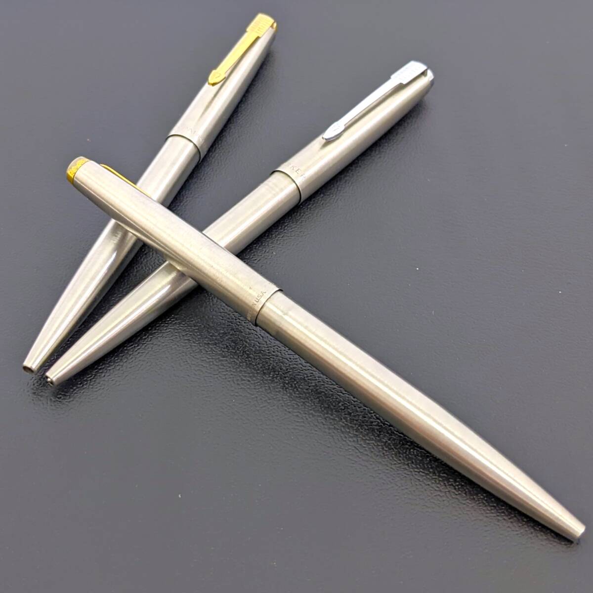 【5368】PARKER パーカー ボールペン ノック式 筆記用具 シルバーカラー ゴールドカラー イギリス ブランド ビジネス クラシック_画像1