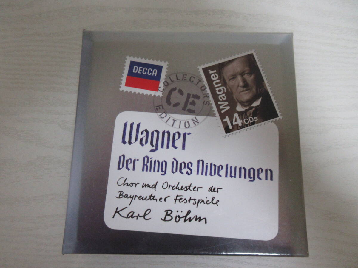 A1114wa-gna- колено bell ng. палец .Wagner Der Ring des Nibelungen CD14 листов комплект за границей запись DECCA Karl Bohm Karl * беж m немецкий язык 